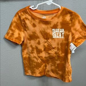 Orange Tie-Dye Trick or Treat Kids Shirt